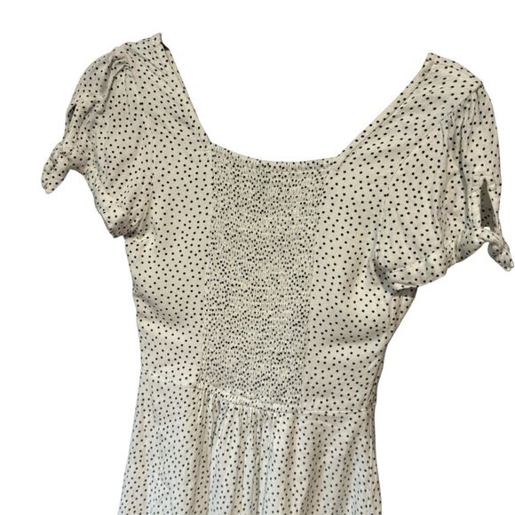 Abercrombie & Fitch Cream White Polka Dot Dress - Picture 6 of 7